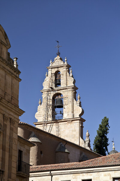 Bell Tower near the New Cathedral in Salamanca, Spain