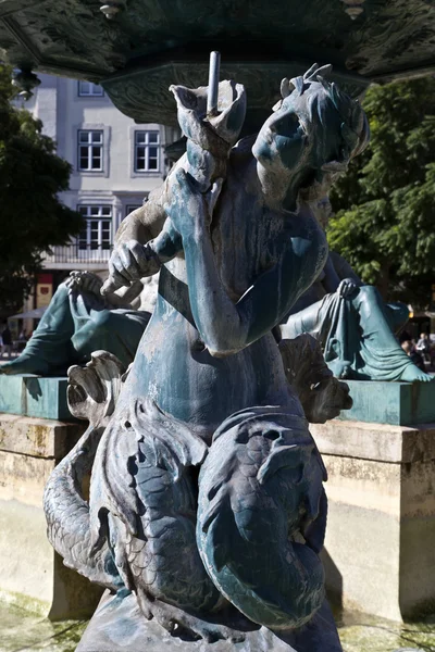 Rossio fontän — Stockfoto