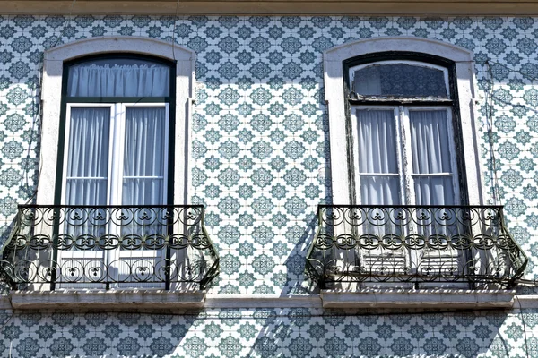 Iron balconies in Lisbon, Portugal — Stock Photo, Image