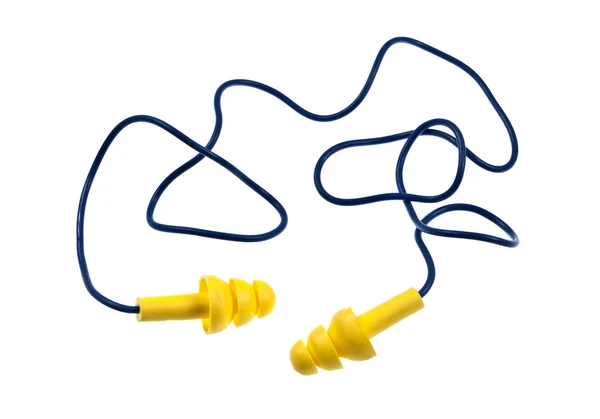 Многоразовые заглушки для ушей с шнуром — стоковое фото
