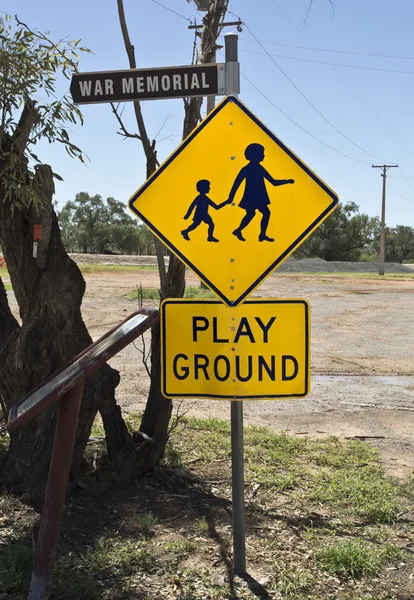 Tilpa Play Ground Sign — Stock Photo, Image