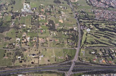 tipik bir otoyol havadan görünümü