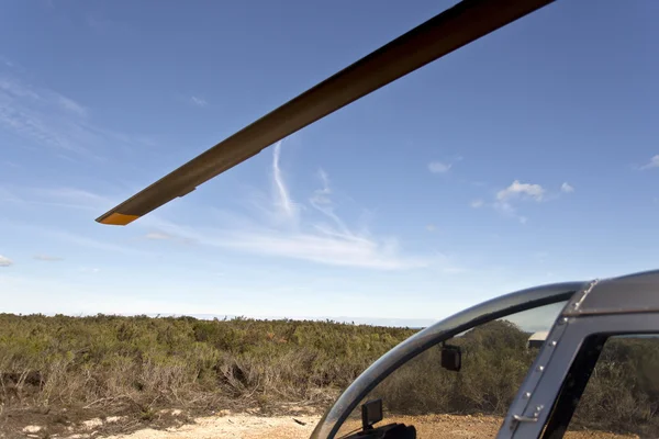 Helikopterblatt und Kabine — Stockfoto