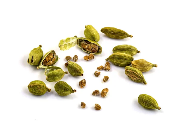 Cardamom Spice Made Seeds Plants Genera Elettaria Family Zingiberaceae Native — Fotografia de Stock