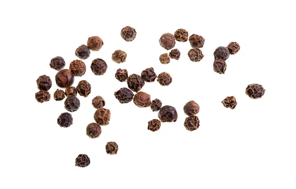 Black Peppercorns Isolated White Background — Stock Photo, Image