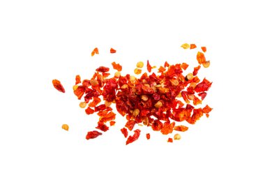 Sun dried homemade chilli peppers flakes used in many cuisines as a spice to add heat to dishes