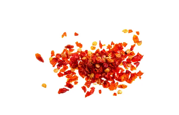 Sun Dried Homemade Chilli Peppers Flakes Used Many Cuisines Spice — Stock Photo, Image
