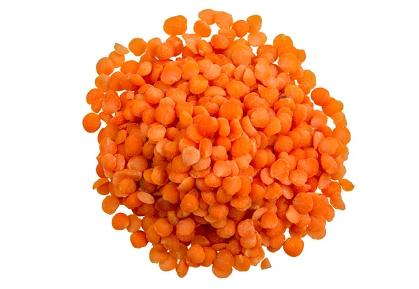 Split Red Lentils Lentils Lens Culinaris Husks Naturally Split Halves — Stock Photo, Image