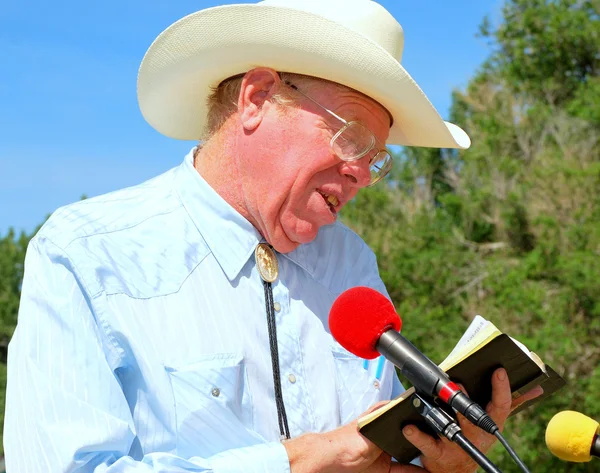 Cowboy predikant. — Stockfoto