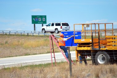 Wyoming'in yol işçileri.