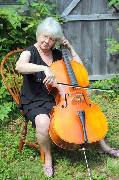 Ženské violoncellista. — Stock fotografie