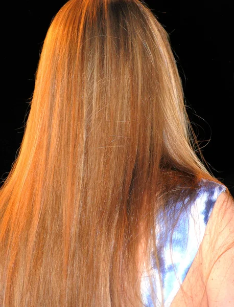 Long hair beauty, — Stock Photo, Image