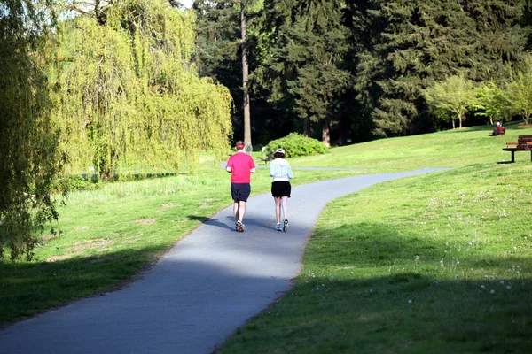 Çift jogging. — Stok fotoğraf