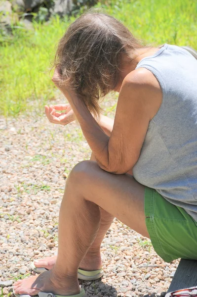 Depressão feminina . — Fotografia de Stock