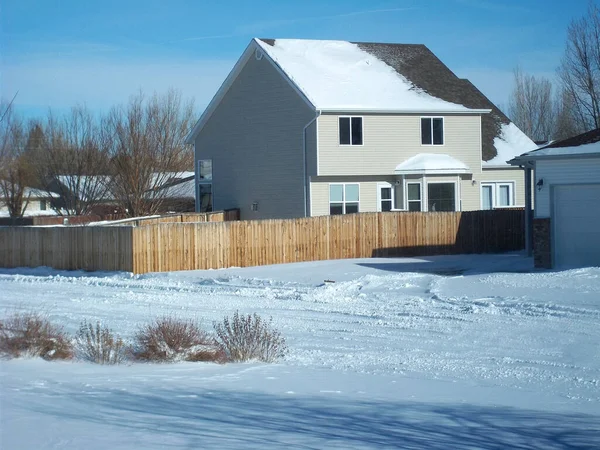 House Winter Snow Climate Weather — Stock Photo, Image