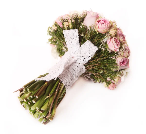 Bruiloft boeket met rozenstruik, Ranunculus asiaticus — Stockfoto