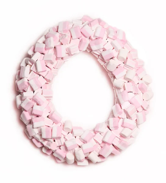 Marshmallow wreath — Stock Photo, Image