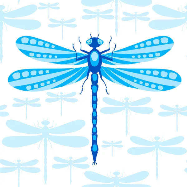 Σχέδιο Dragonfly χωρίς ραφή — Διανυσματικό Αρχείο