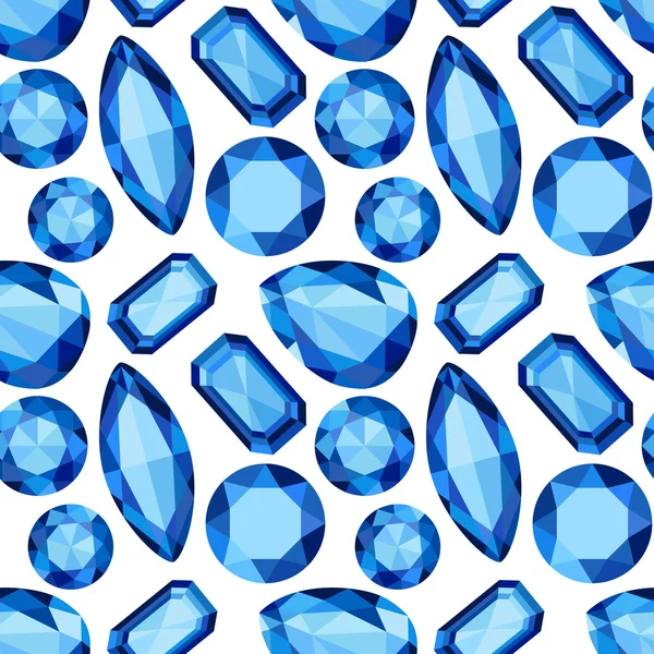 Blue Sapphire seamless pattern — Stok Vektör