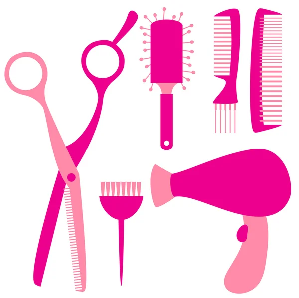 Outils de coiffure plat — Image vectorielle