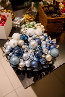 Noel dekorunun elementleri yakın plan