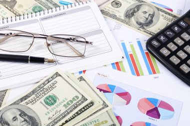 banknot dolar grafik ile