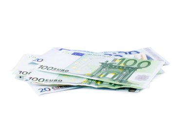 Euro banknot arka planı, yakın çekim