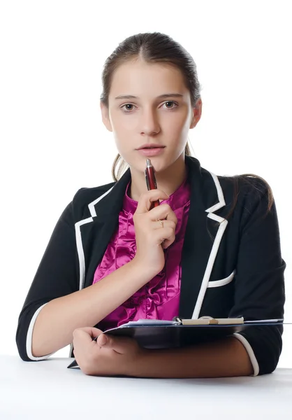 Retrato de la joven y hermosa empresaria —  Fotos de Stock