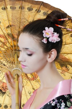 Japon makyaj güzel kız