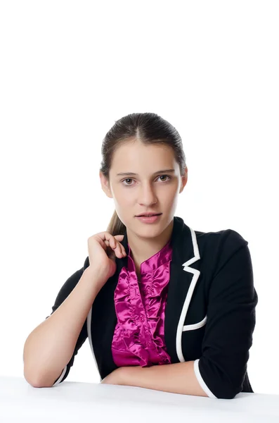 Retrato da bela mulher de negócios jovem — Fotografia de Stock