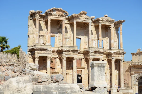 Romeinse bibliotheek van Celsus in Efeze (Efes) uit de Romeinse tijd — Stockfoto