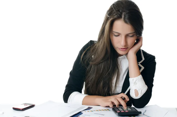 Retrato de la joven y hermosa empresaria —  Fotos de Stock