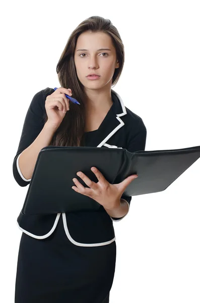 Portrait of the young beautiful businesswoman Stock Picture