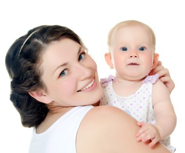 mutlu anne ile bebek