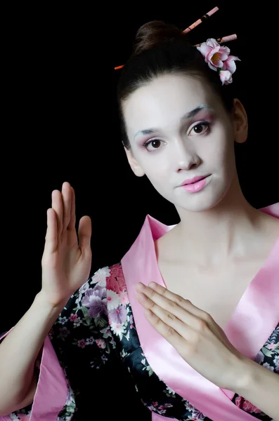 The girl with make-up of Japanese — Stock Photo, Image