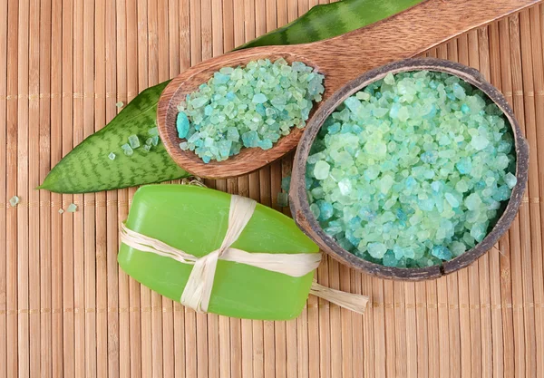 Salt for baths as a background — Stock Photo, Image