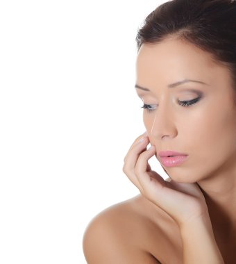het meisje met mooie make-up