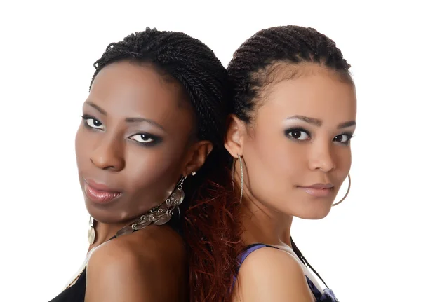 Мулато і чорні дівчата — стокове фото