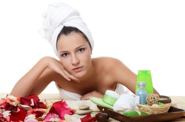 Spa güzel kadın
