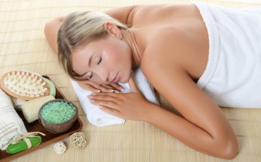 Spa güzel kadın