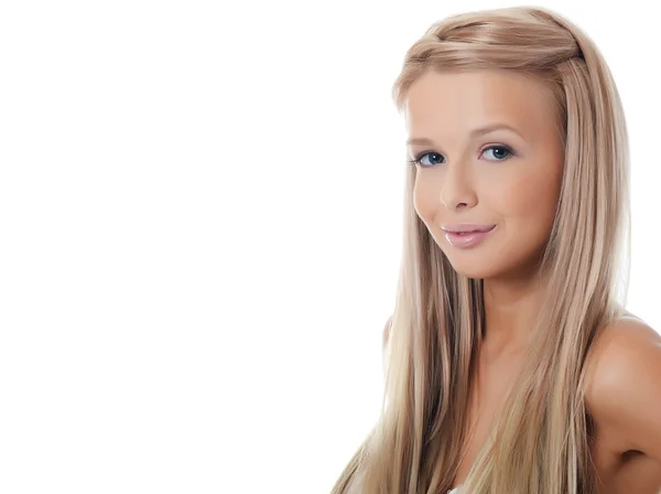 The young girl with beautiful hair — Stock Photo, Image