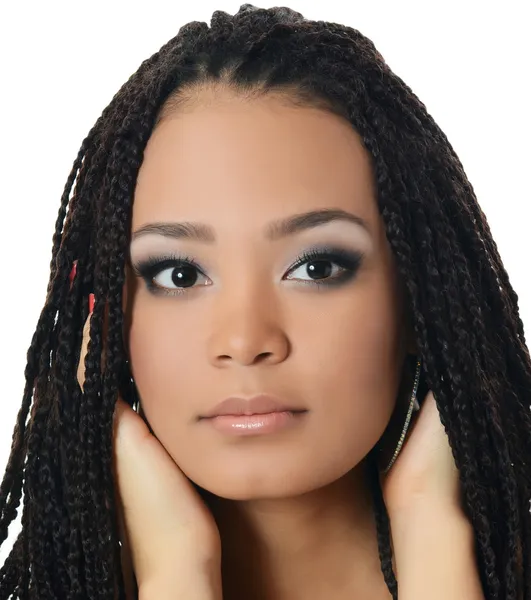 The girl the mulatto with a beautiful make-up — Stock Photo, Image
