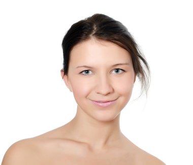 doğal makyaj güzel genç kızla