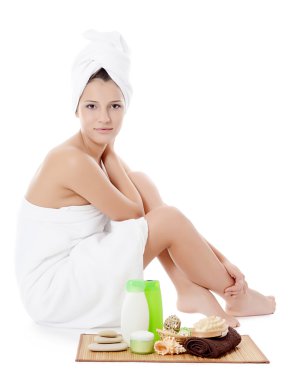Spa güzel kadın