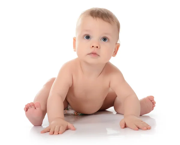 Le petit bébé isolé sur blanc — Photo