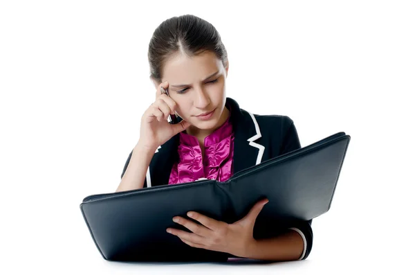 Portrait of the young beautiful businesswoman — Stock Photo, Image