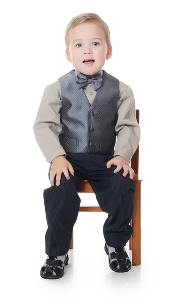 The little boy in business suit — Stock Photo, Image