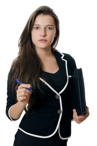 Portrait of the young beautiful businesswoman — Stock Photo, Image