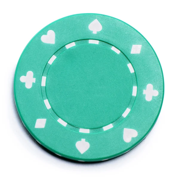 One casino chips isolated on white — Stock Photo, Image