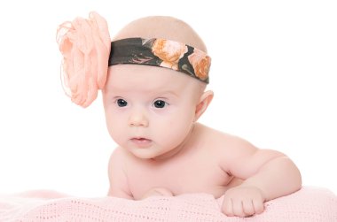 beyaz izole küçük bebek